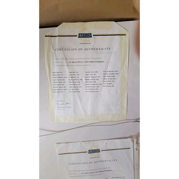 2007 Super Bowl XLII N.Y. Giants Team Autograph Framed Photo - #8/42. MAKE OFFER - Picture 15 of 16